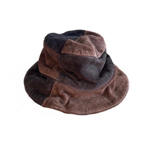 COCOBUNNY Collections brown suede bucket hat - Picture 1 of 9
